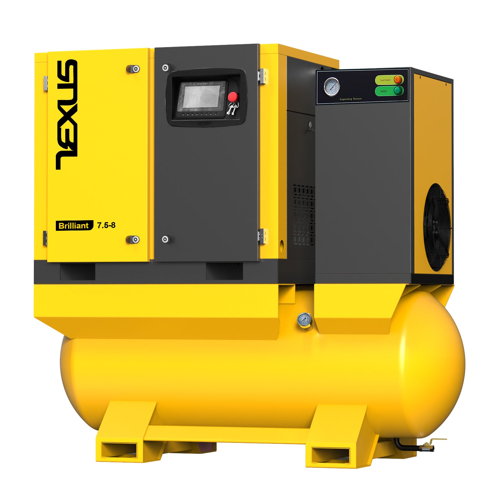 TF Series 10HP 7.5KW TEXUS Portable Rotary Screw Air Compressor | 39CFM @ 116PSI | 230V 3-Phase 60Hz | RP3/4" | VSD
