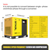 15kW VSD Rotary ScrewAir Compressor-37.43 CFM @116PSl,220V 3-Phase,RP1/2