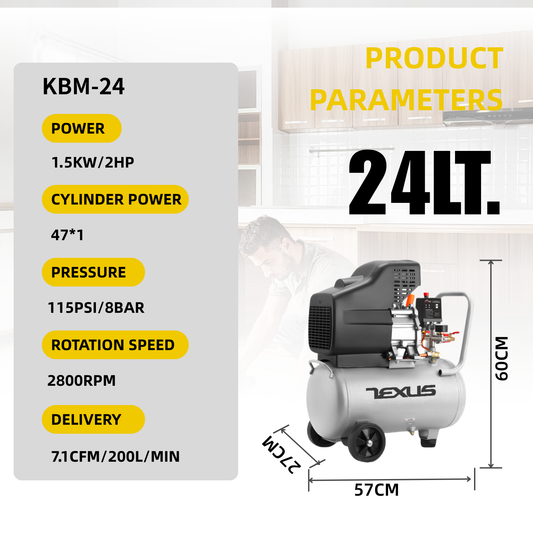 200L/min 2HP Portable air Compressor 220v Electric Direct Driven Small air Compressor