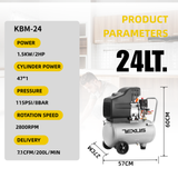 200L/min 2HP Portable air Compressor 220v Electric Direct Driven Small air Compressor