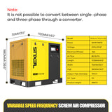 20HP 15KW VSD Rotary Screw Air Compressor – 86.17  @ 116PSI, 220V 3-Phase, RP3/4