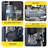15kW VSD Rotary ScrewAir Compressor-37.43 CFM @116PSl,220V 3-Phase,RP1/2