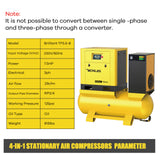 TF Series 7.5HP 5.5KW TEXUS Screw Air Compressor | 29CFM @ 116PSI | 230V 3-Phase 60Hz | RP3/4" | VSD