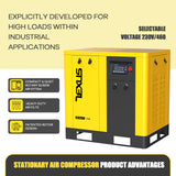 10HP 7.5kW Rotary Screw Air Compressor – 37.43 CFM @ 116PSI, 220V 3-Phase, RP1/2
