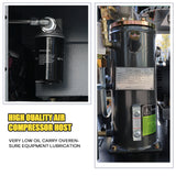 10HP 7.5kW VSD Rotary Screw Air Compressor – 37.43 CFM @ 116PSI, 220V 3-Phase, RP1/2