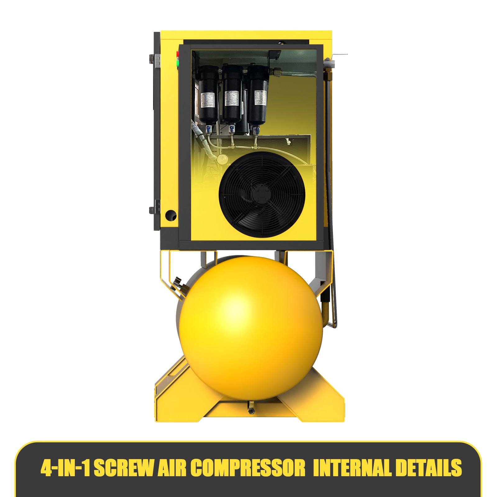 TF Series20HP 15KW TEXUS Portable Rotary Screw Air Compressor | 80CFM @ 125PSI | 480V 3-Phase 60Hz | RP3/4" | VSD