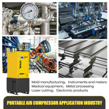 TC Series 10HP 7.5KW TEXUS Portable Rotary Screw Air Compressor | 37.43CFM @ 116PSI | 220V 3-Phase 60Hz | RP3/4" | VSD