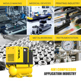 TF Series20HP 15KW TEXUS Portable Rotary Screw Air Compressor | 80CFM @ 125PSI | 480V 3-Phase 60Hz | RP3/4" | VSD