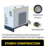 85 CFM Refrigerated Air Dryer, 110V/60Hz, for Up to 20HP Air Compressors