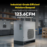 123CFM Refrigerated Air Dryer, 110V/60Hz, for Up to 30HP Air Compressors
