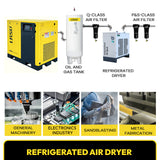 123CFM Refrigerated Air Dryer, 110V/60Hz, for Up to 30HP Air Compressors